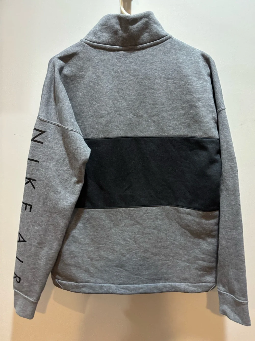 Nike Gray and Red Half-Zip Pullover Sweatshirt Like New